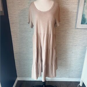 Time and Tru cotton Tan Women's Dress. Sz L